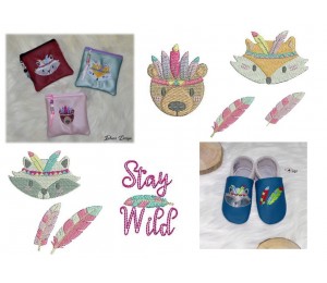 Stickserie - Federtiere Mini für Puschen